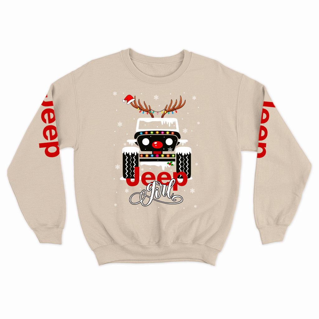 Jeep Girl Offroad 4x4 Christmas Hoodie Supler Store