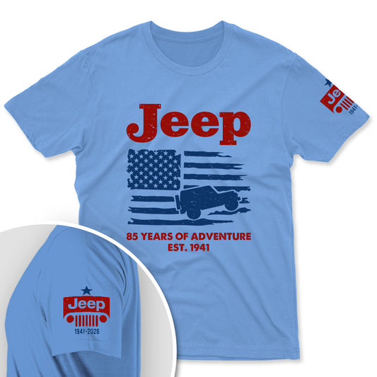 Jeep 85 Years Of Adventure US  Flag Shirt