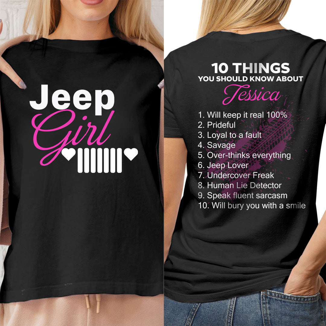 Personalized Jeep Girl Lover T-Shirt