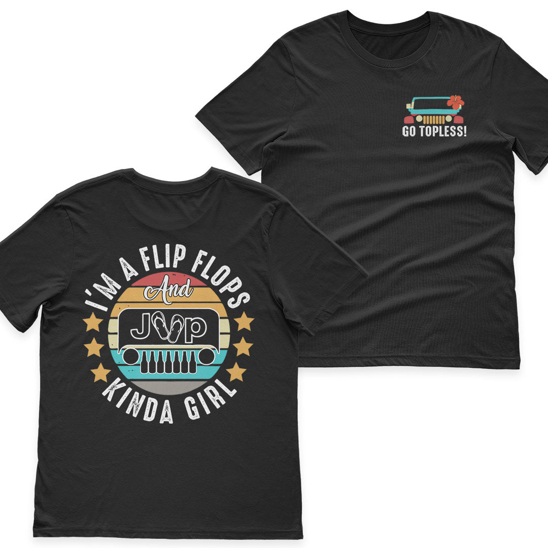 I’m A Flip Flops and Jeep and Beer Kinda Girl Vintage T-Shirt Hoodie