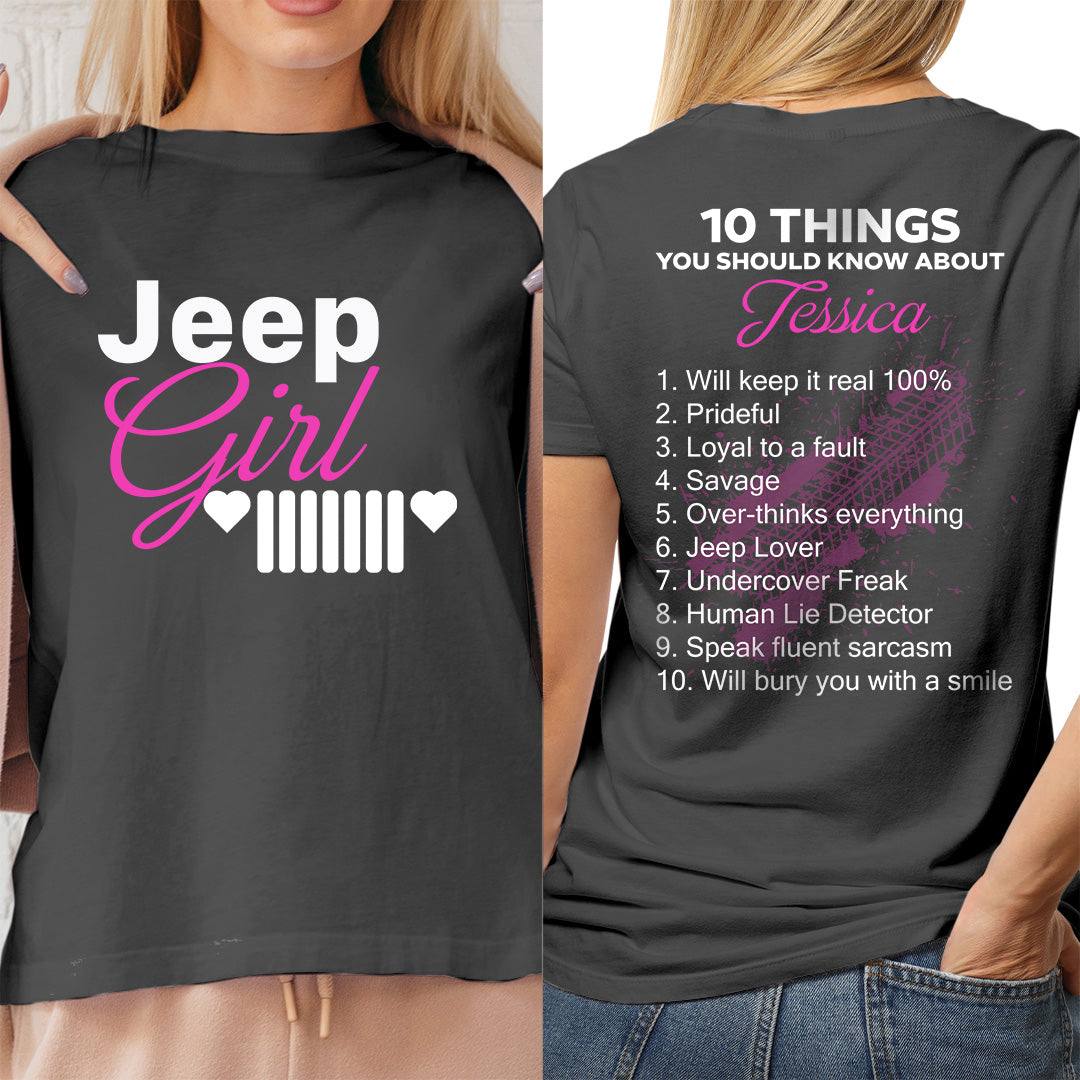 Personalized Jeep Girl Lover T-Shirt