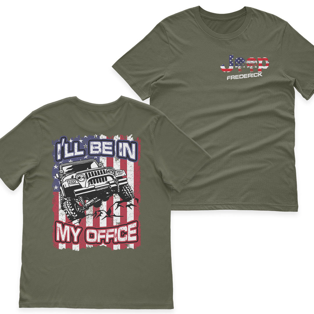 Personalized Jeep US Independennce Day 4th Of July I'll Be In My Office T-Shirt Hoodie