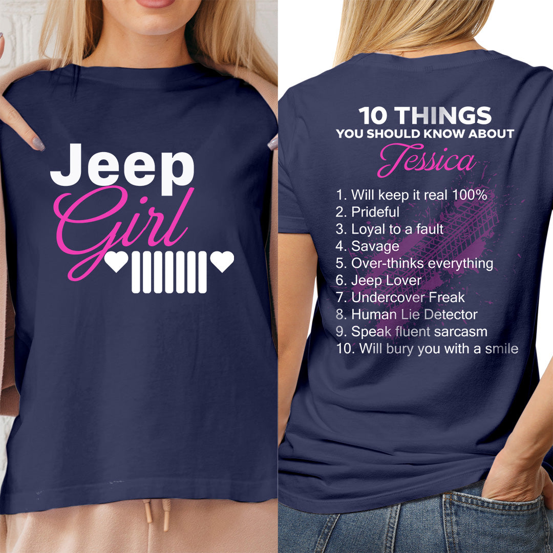 Personalized Jeep Girl Lover T-Shirt