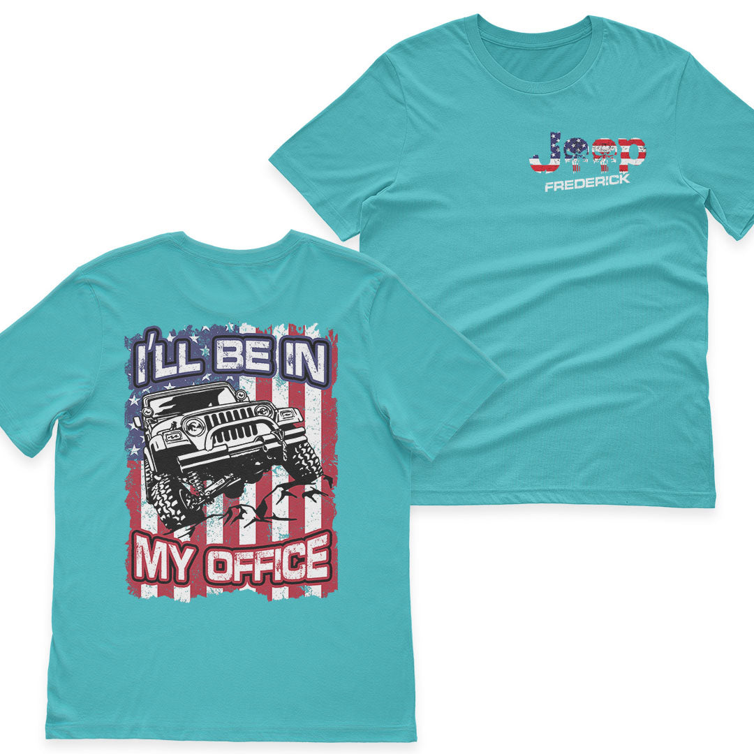 Personalized Jeep US Independennce Day 4th Of July I'll Be In My Office T-Shirt Hoodie