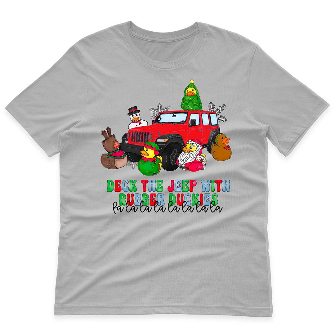 Deck The Jeep With Rubber Duckies Christmas T-Shirt Hoodie Supler Store