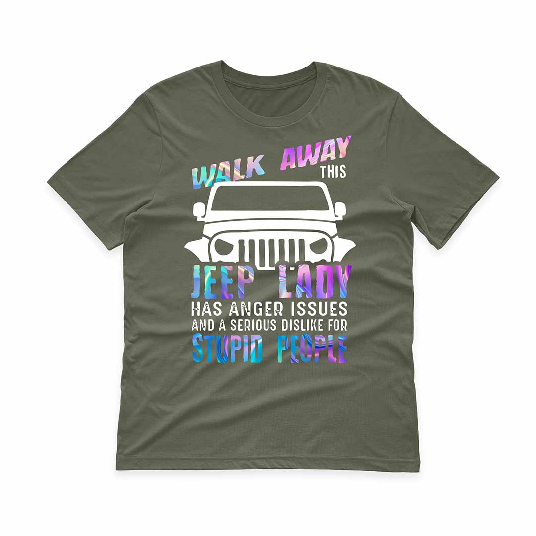 Walk Away This Jeep Lady Has Anger Issues Funny Skeleton Hand T-Shirt Hoodie Supler Store