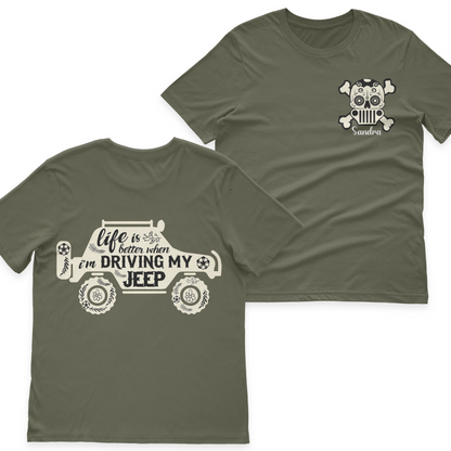 Personalized Life Is Better When I'm Driving My Jeep Sugar Skull T-Shirt Hoodie