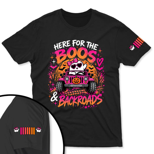 Halloween Jeep Here For The Boos Shirt
