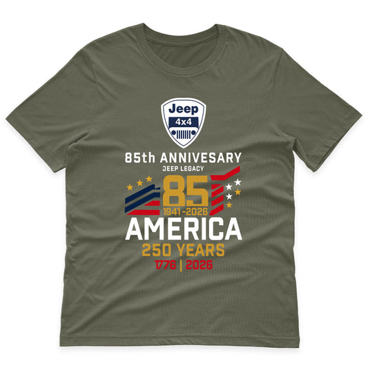 Jeep 85th Anniversary 4x4 Heritage & America 250th Anniversary Shirt