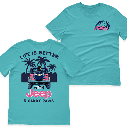 Jeep Beach Sandy Paws T-Shirt Hoodie