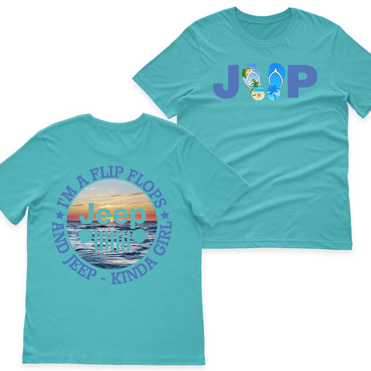 Jeep Girl Flip Flops Beach Shirt