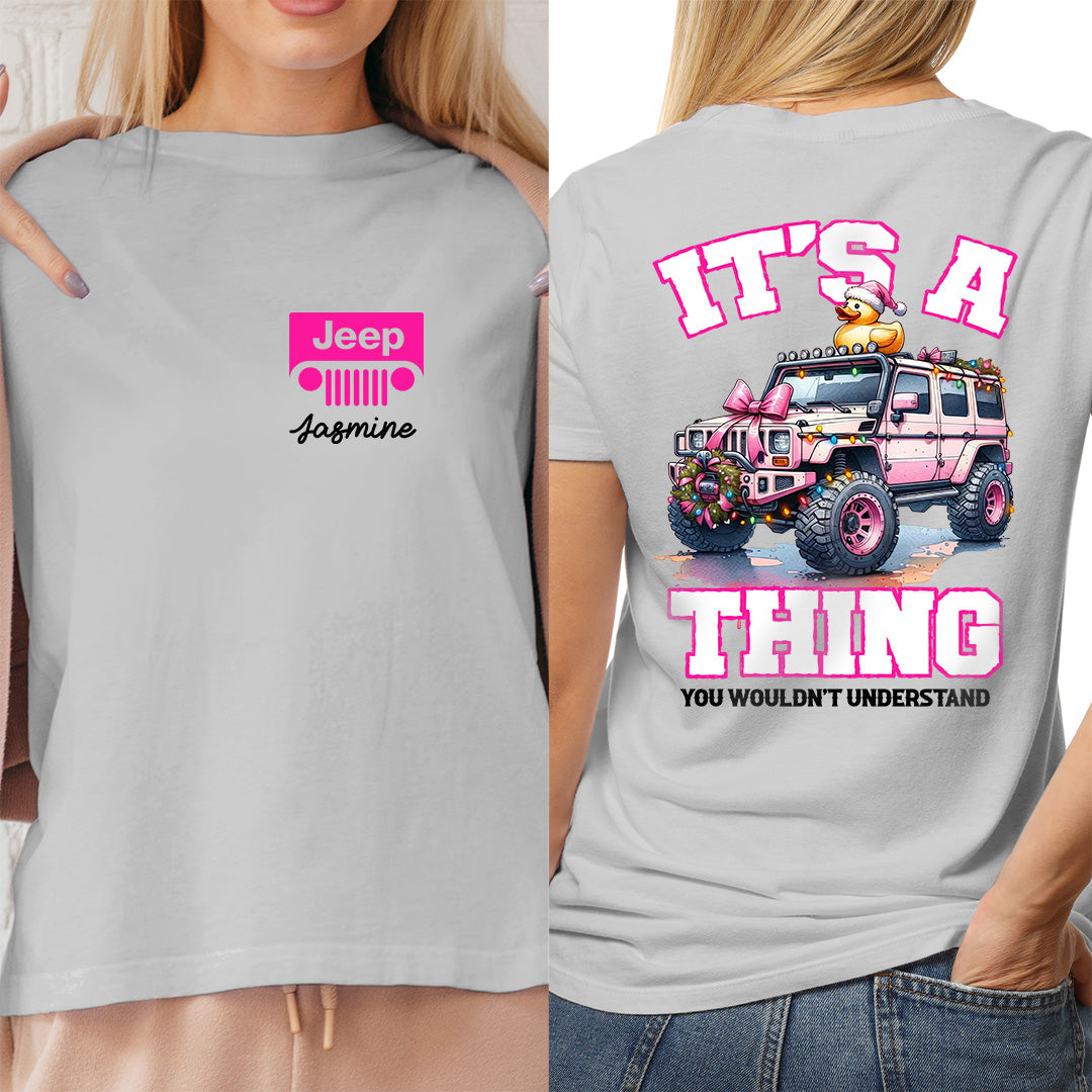 Personalized It's a Jeep Thing Christmas Duck T-Shirt