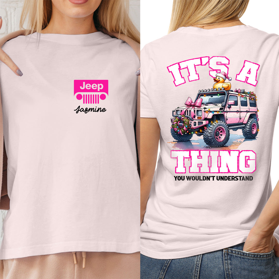 Personalized It's a Jeep Thing Christmas Duck T-Shirt