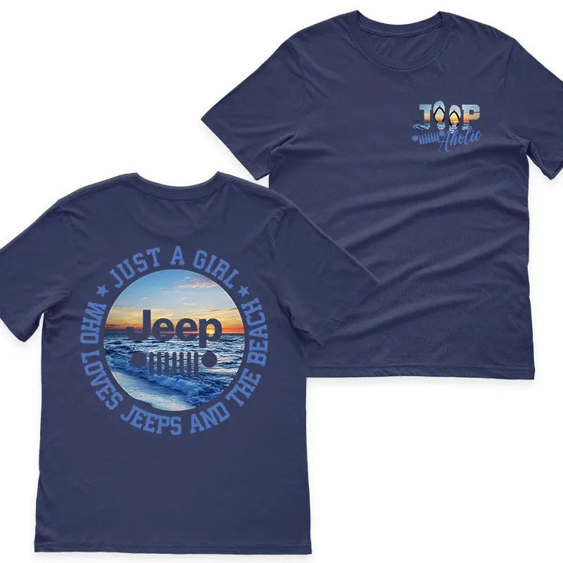 Just a Girl Who Loves Jeeps and The Beach T-Shirt Supler Store