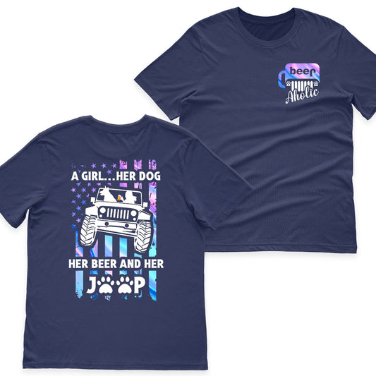 Jeep Dog Beer Aholic T-Shirt Hoodie