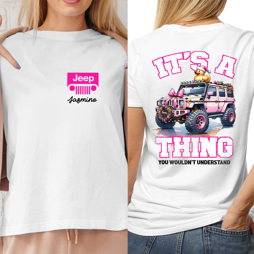 Personalized It's a Jeep Thing Christmas Duck T-Shirt