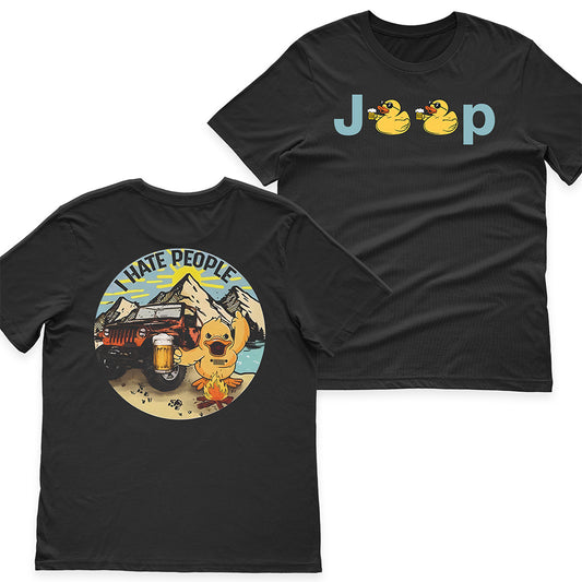 Jeep Duck I Hate People Beeraholic T-Shirt Hoodie