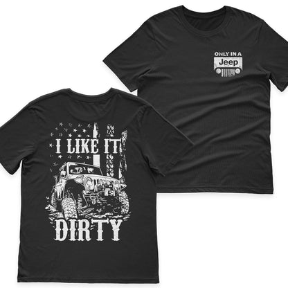 Jeep Offroad American Flag Get Dirty Men's T-Shirt Hoodie