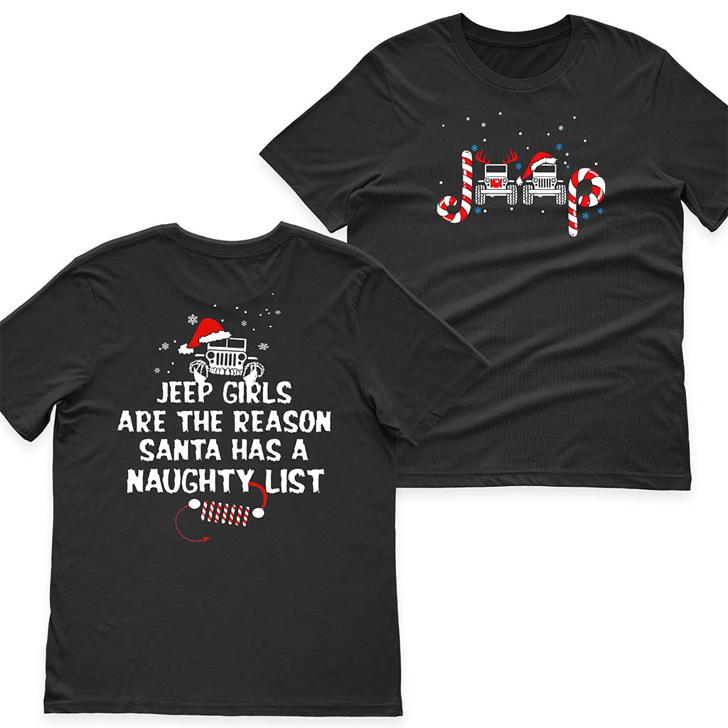 Jeep Girl Naughty List Christmas T-Shirt Hoodie Supler Store