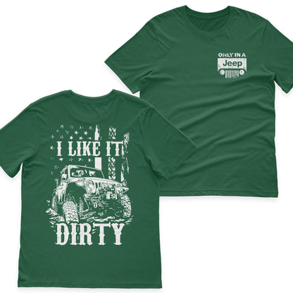 Jeep Offroad American Flag Get Dirty Men's T-Shirt Hoodie