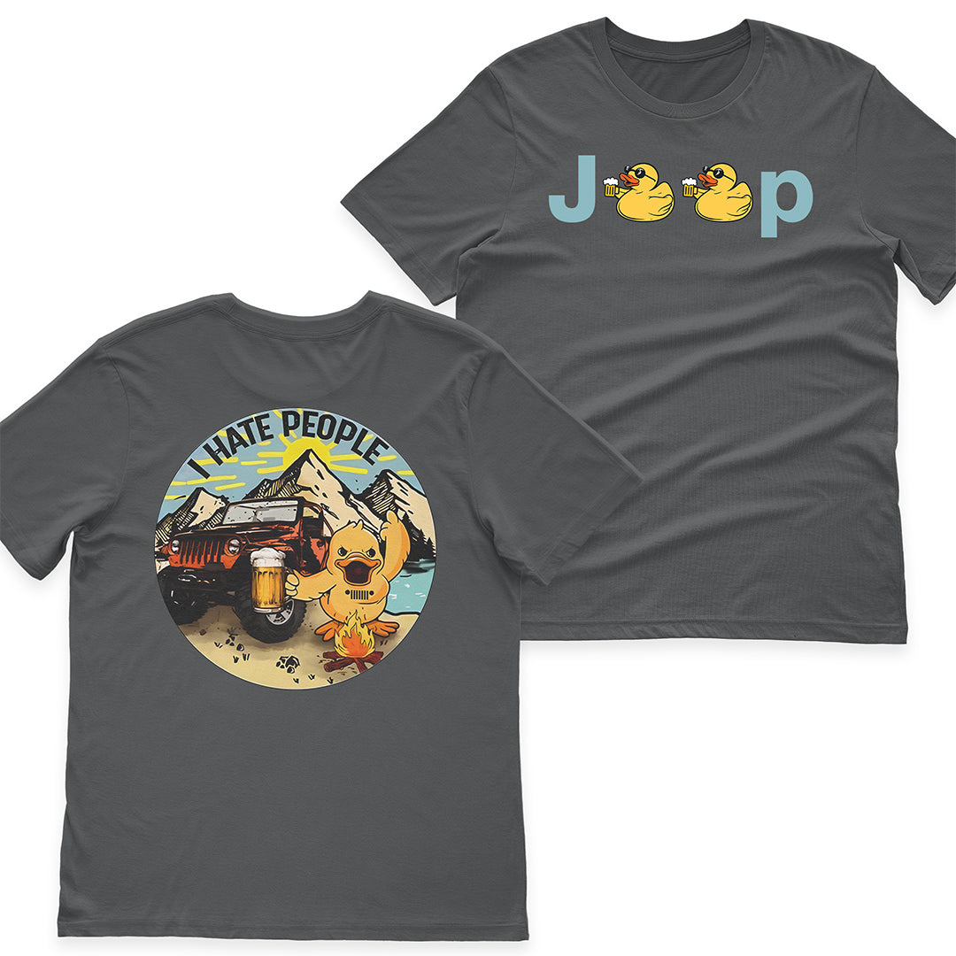Jeep Duck I Hate People Beeraholic T-Shirt Hoodie
