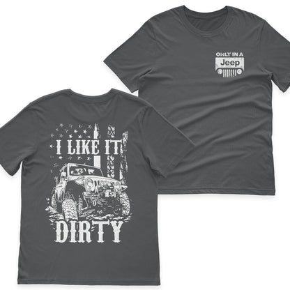 Jeep Offroad American Flag Get Dirty Men's T-Shirt Hoodie