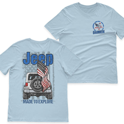 Personalized Jeep US Independennce Day 4th Of July Skull Retro T-Shirt Hoodie