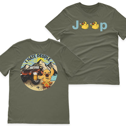 Jeep Duck I Hate People Beeraholic T-Shirt Hoodie