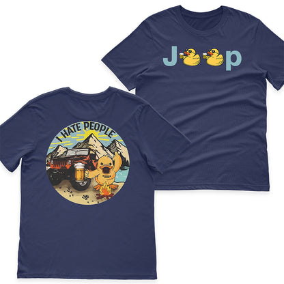 Jeep Duck I Hate People Beeraholic T-Shirt Hoodie