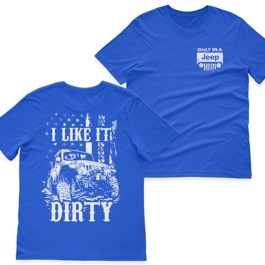 Jeep Offroad American Flag Get Dirty Men's T-Shirt Hoodie