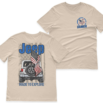 Personalized Jeep US Independennce Day 4th Of July Skull Retro T-Shirt Hoodie