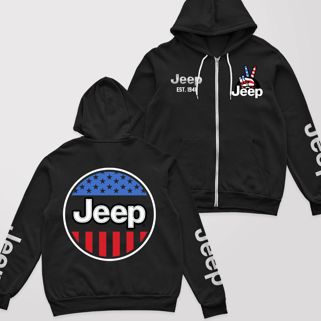 Jeep USA Flag Fleece Zip Jacket Supler Store