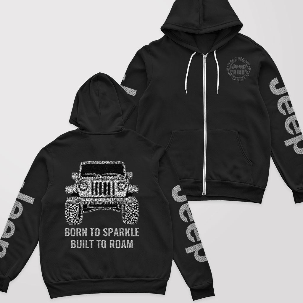 Jeep Born To Sparkle Zip Hoodie Supler Store