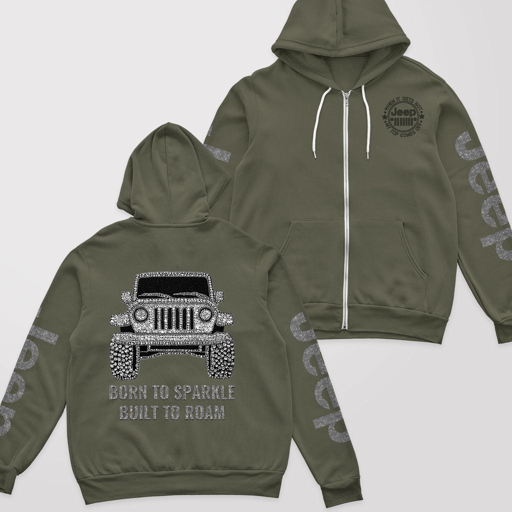 Jeep Born To Sparkle Zip Hoodie Supler Store