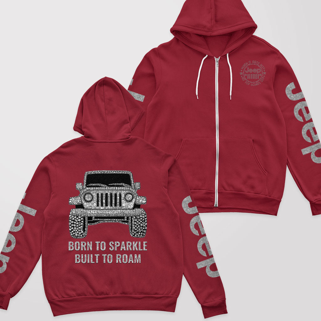 Jeep Born To Sparkle Zip Hoodie Supler Store