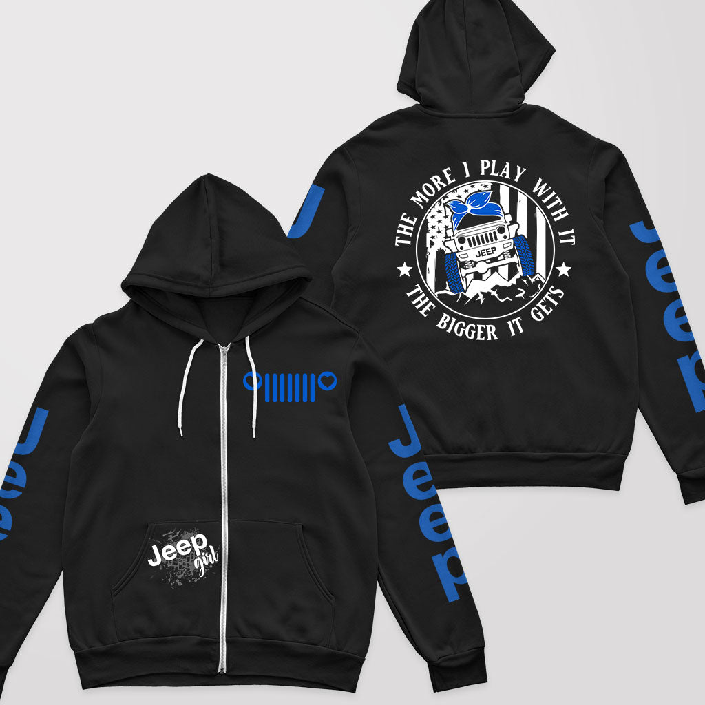 Jeep Multicolor The More I Play With It Offroad Zip Hoodie Supler Store