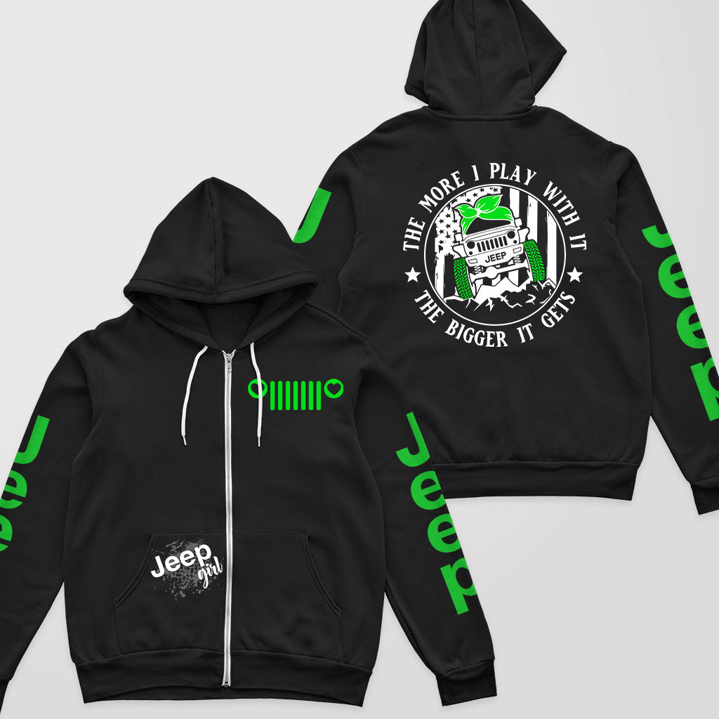 Jeep Multicolor The More I Play With It Offroad Zip Hoodie Supler Store