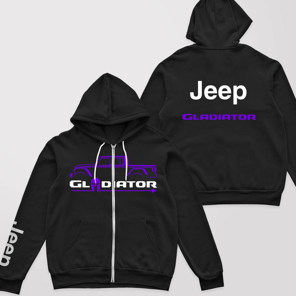 Multicolor Jeep Gladiator Zip Hoodie Supler Store