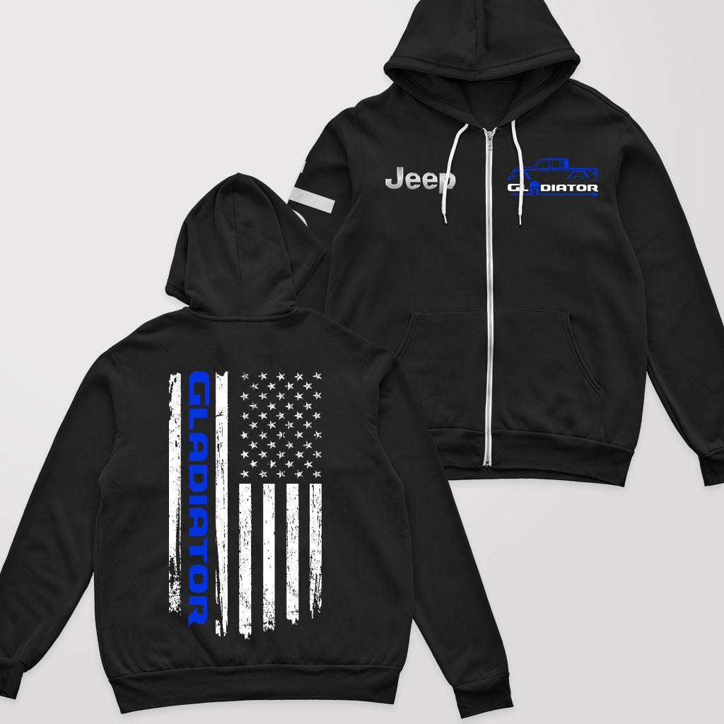 Jeep Gladiator American Flag Offroad Zip Hoodie Supler Store