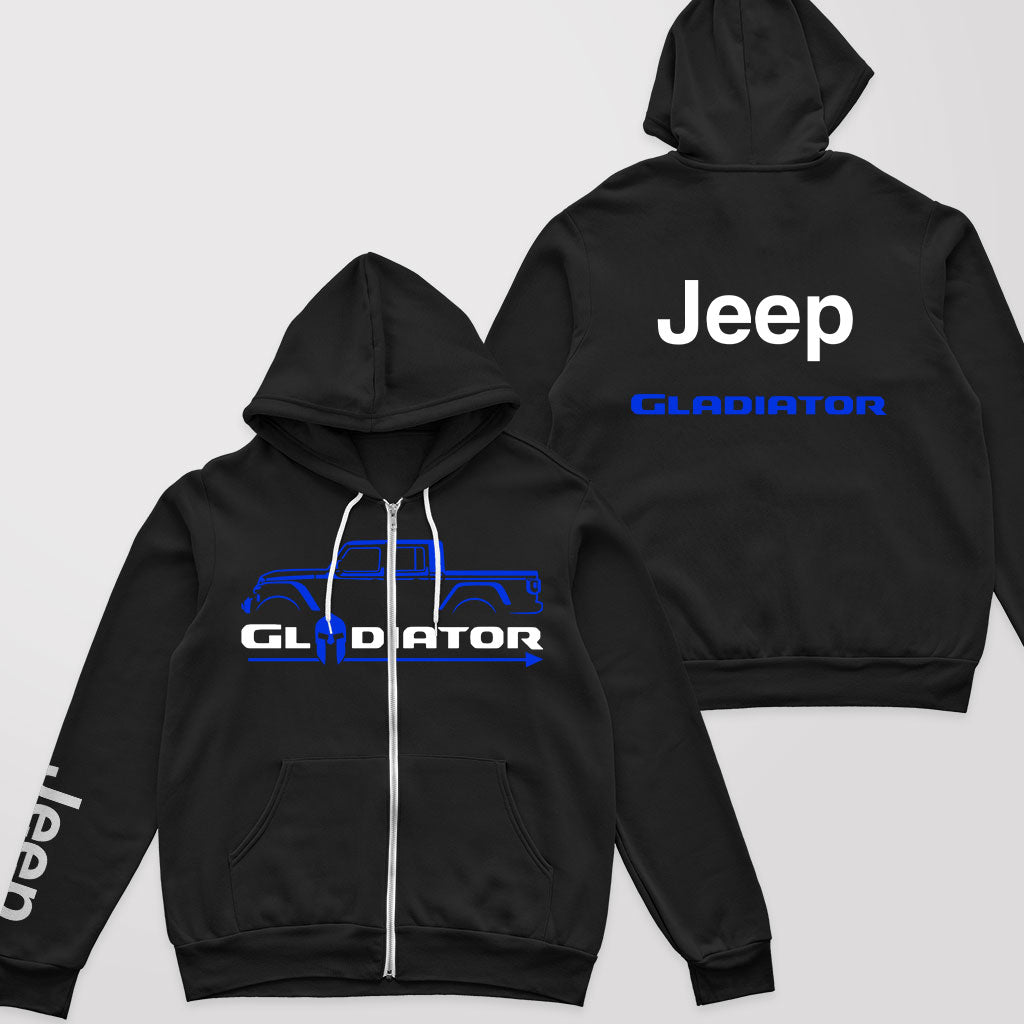 Multicolor Jeep Gladiator Zip Hoodie Supler Store