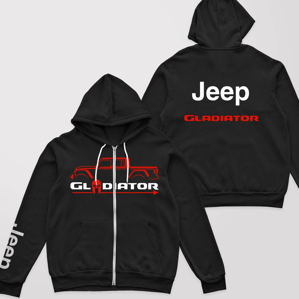 Multicolor Jeep Gladiator Zip Hoodie Supler Store