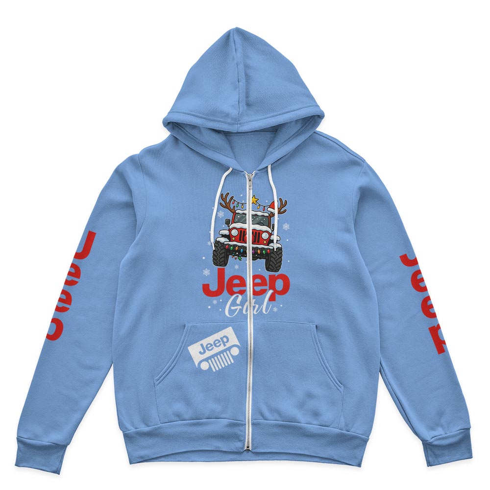 Jeep Girl Merry Christmas Hoodie Supler Store