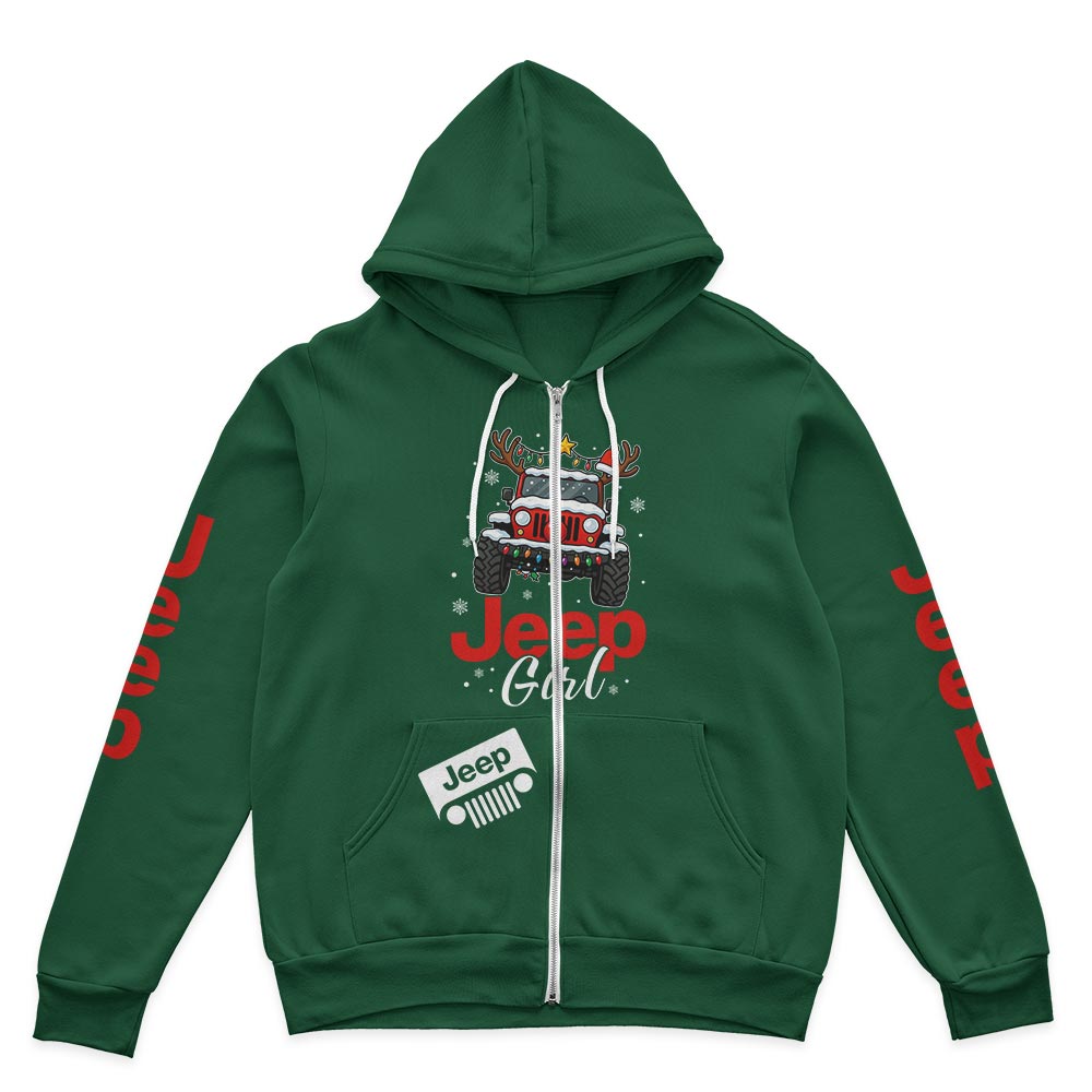 Jeep Girl Merry Christmas Hoodie Supler Store