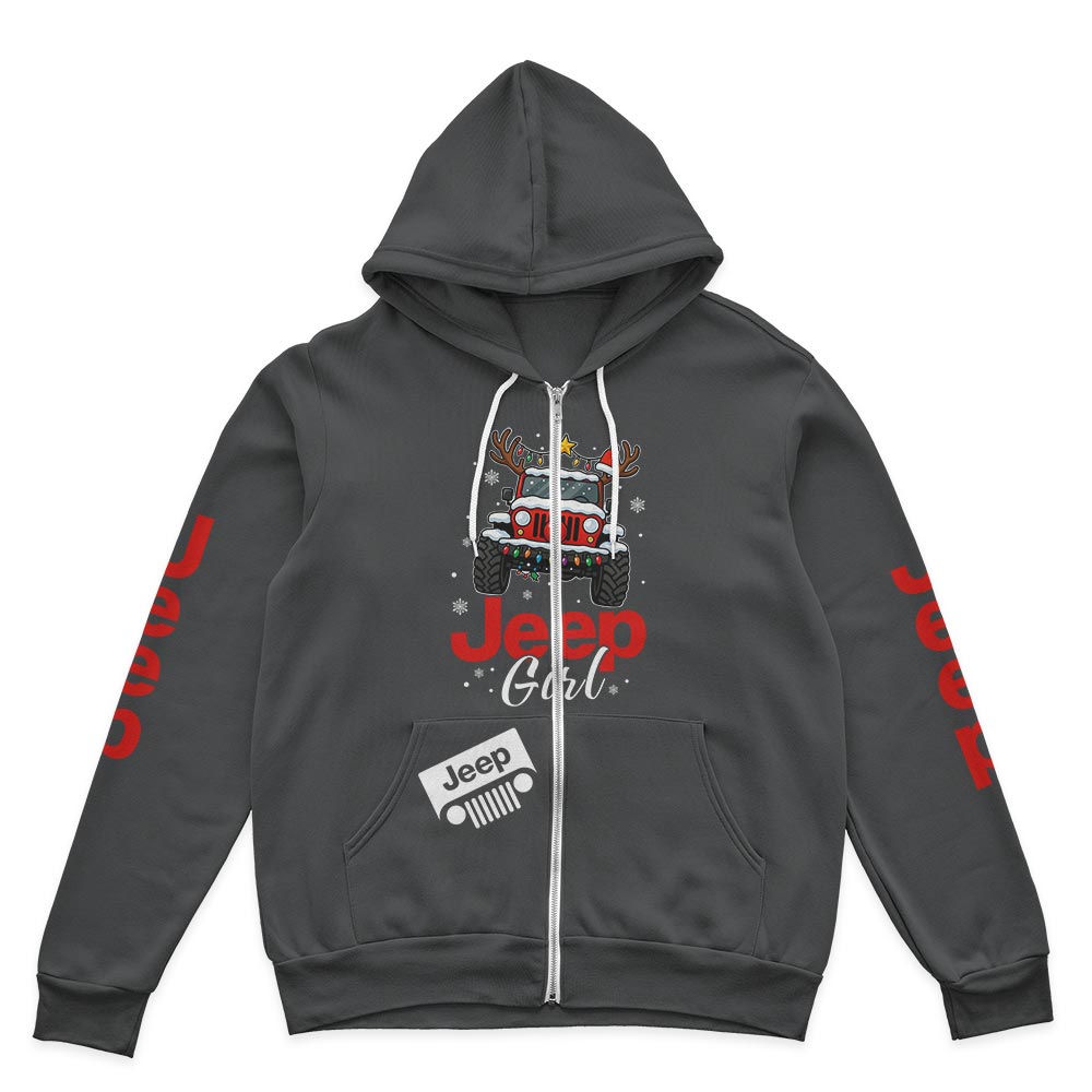 Jeep Girl Merry Christmas Hoodie Supler Store