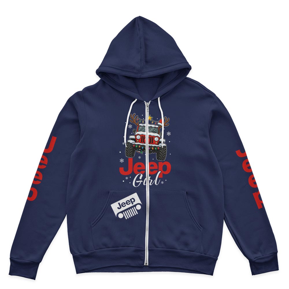 Jeep Girl Merry Christmas Hoodie Supler Store