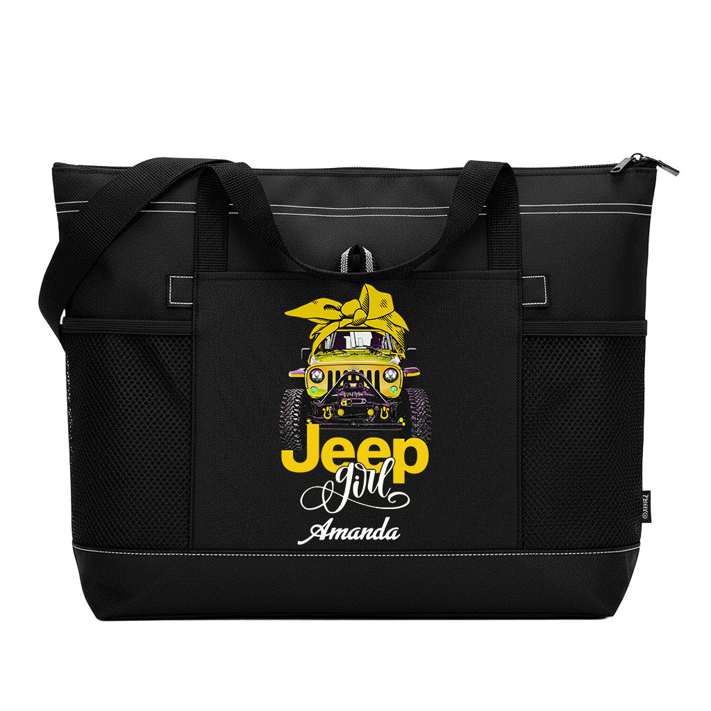 Personalized Multicolor Jeep Girl Tote Bag Supler Store