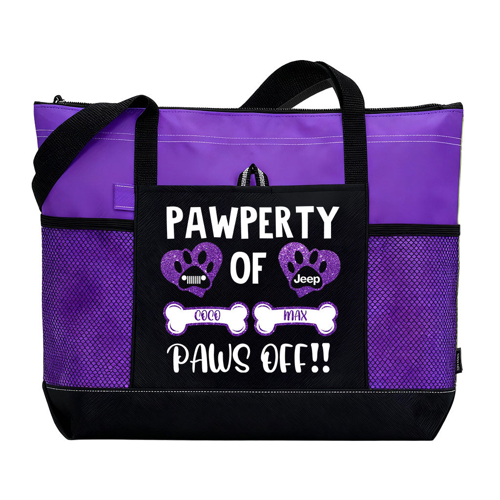 Personalized Jeep Pawperty of Dogs Name Tote Bag Supler Store