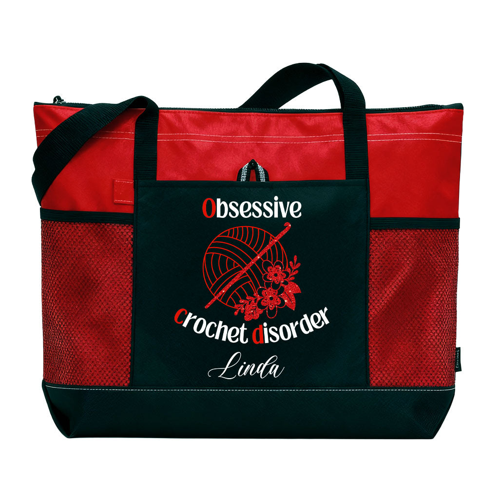 Personalized Obsessive Crochet Disorder Knitting Tote Bag Supler Store