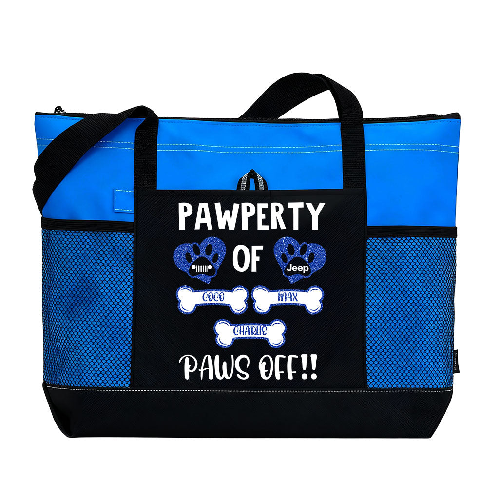 Personalized Jeep Pawperty of Dogs Name Tote Bag Supler Store