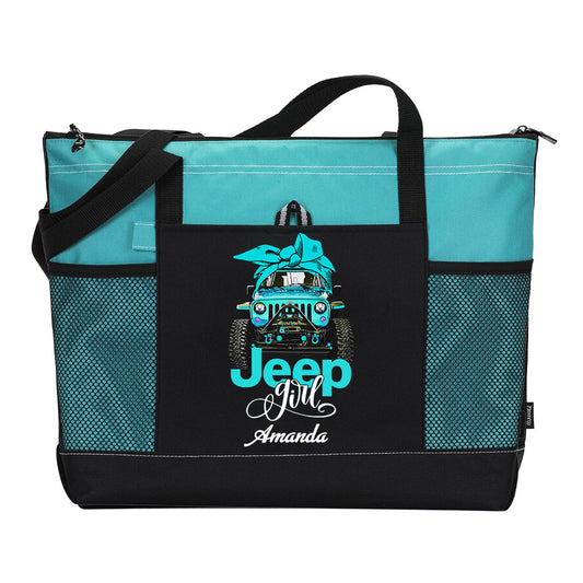 Personalized Multicolor Jeep Girl Tote Bag Supler Store